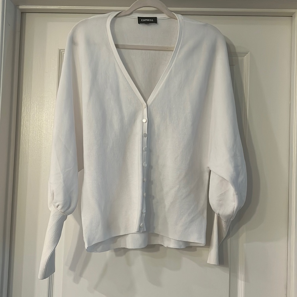 Express White Oversized Cardigan - Size L; never worn